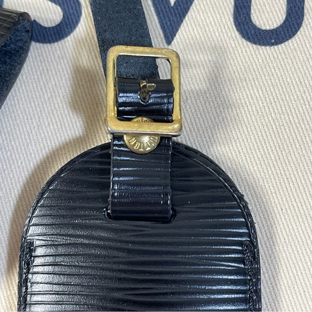 Louis Vuitton Luggage Tag & Poignet Set, Black Epi - Picture 8 of 16